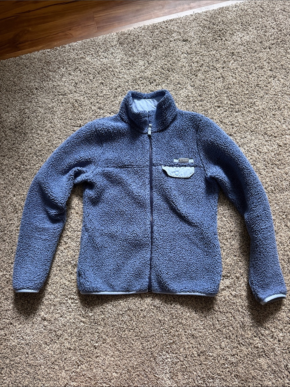 Columbia women’s Light Blue Fleece Zip Jacket